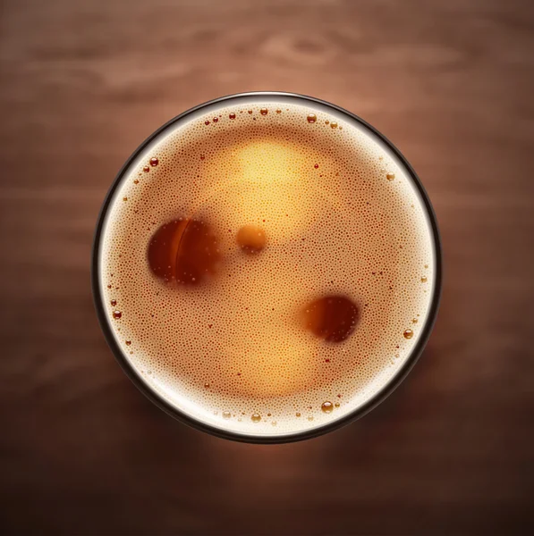 Ahşap arka plan cam bira