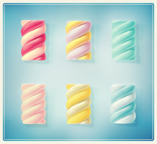 olorful twisted marshmallows