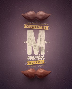 Movember, mustache season clipart