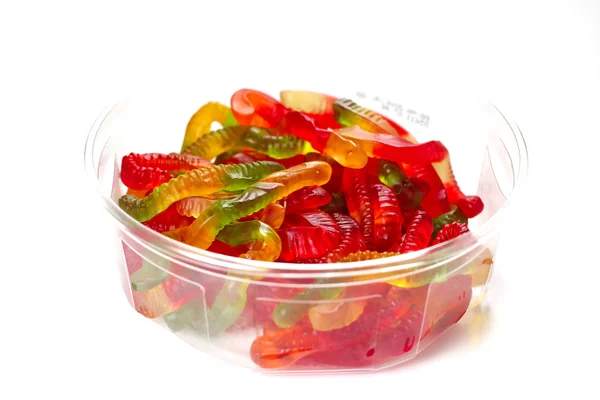 Gummy worms candies — Stock Photo, Image