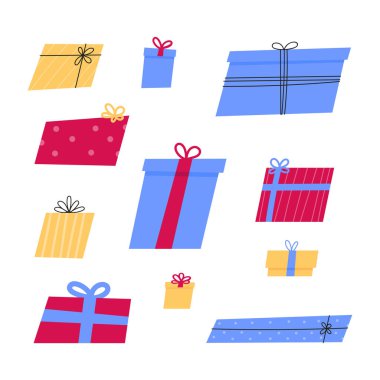 Noel hediyesi olarak düz tasarım.