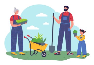 Anne ve kızı bahçede..