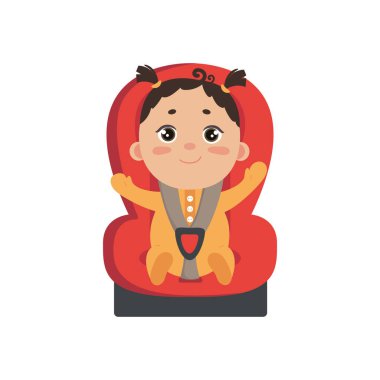  Otomobil koltuğunda oturan küçük, gergin kız.. 