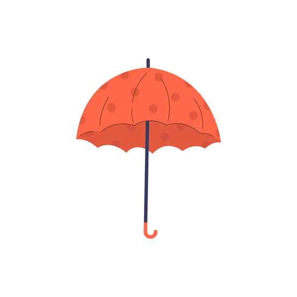 Parapluie orange avec icône à pois. — Image vectorielle