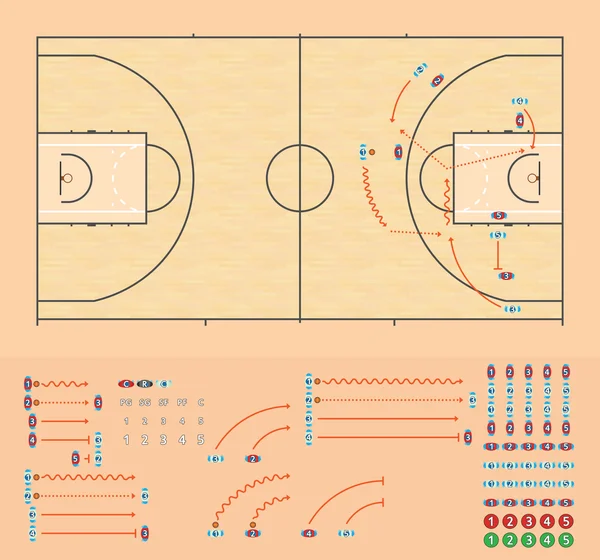 Баскетбол коучинг Ради — стоковий вектор