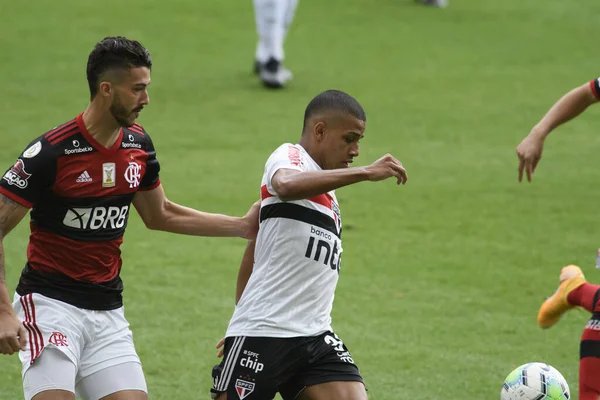 Rio Brasilien November 2020 Brennerspieler Spiel Zwischen Flamengo Und Sao — Stockfoto