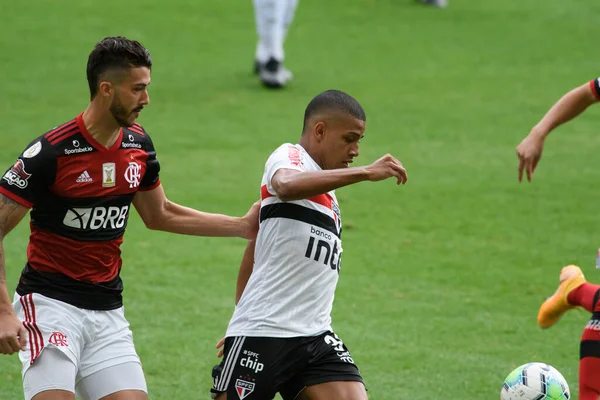 Rio Brasilien November 2020 Brennerspieler Spiel Zwischen Flamengo Und Sao — Stockfoto