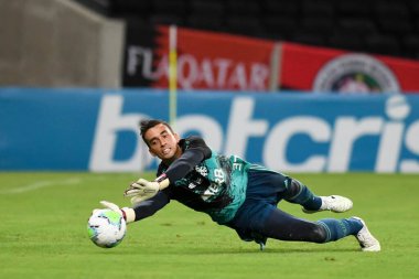 Rio, Brezilya - 14 Kasım 2020: Maracana Stadyumu 'nda düzenlenen Brezilya Şampiyonası' nda Flamengo ve Atletico-GO arasında oynanan maçta Cesar kalecisi