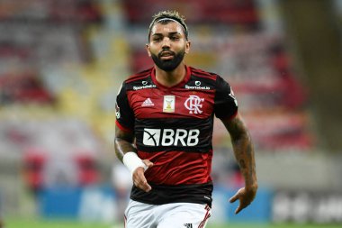 Rio, Brezilya - 14 Kasım 2020: Maracana Stadyumu 'nda Brezilya Şampiyonası' nda Flamengo ve Atletico-GO arasında oynanan karşılaşmada Gabiel Barbosa (Gabigol)
