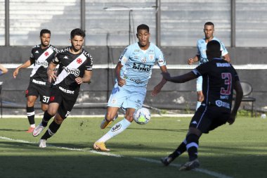 Rio, Brezilya - 20 Aralık 2020: Bruno Marques, Sao Januario Stadyumu 'nda Brezilya Şampiyonası Vasco ve Santos arasında oynanan maçta