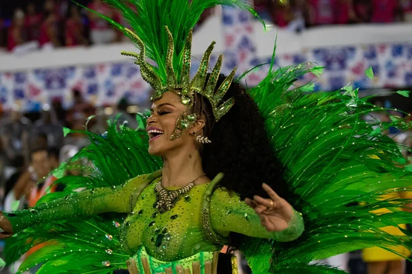 Rio Brasil Fevereiro 2020 Desfile Escola Samba Academicos Santa Cruz — Fotografia de Stock