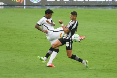 Rio, Brezilya - 27 Aralık 2020: Pedro Raul Nilton Santos Stadyumu 'nda Brezilya Şampiyonası' nda Botafogo ve Corinthians arasında oynanan karşılaşmada