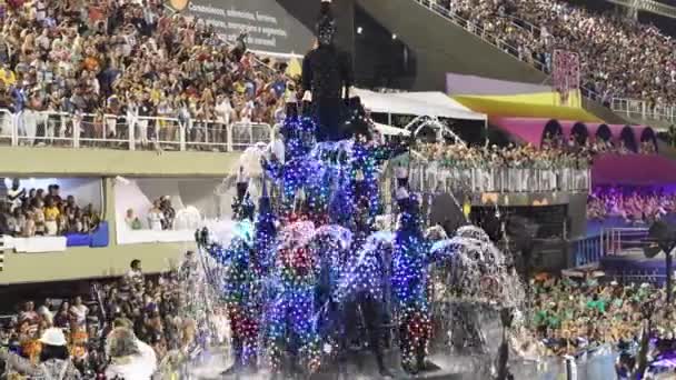 Río Brasil Febrero 2020 Desfile Escuela Samba Unidos Tijuca Marqués — Vídeos de Stock