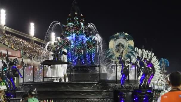 Río Brasil Febrero 2020 Desfile Escuela Samba Unidos Tijuca Marqués — Vídeos de Stock