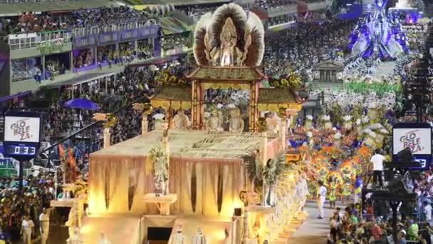 Rio Brazilië Februari 2020 Parade Van Sambaschool Unidos Tijuca Marques — Stockvideo