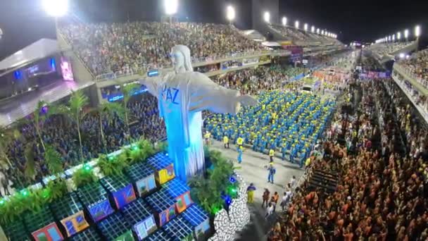 Rio Brasil Fevereiro 2020 Desfile Escola Samba Unidos Tijuca Marques — Vídeo de Stock