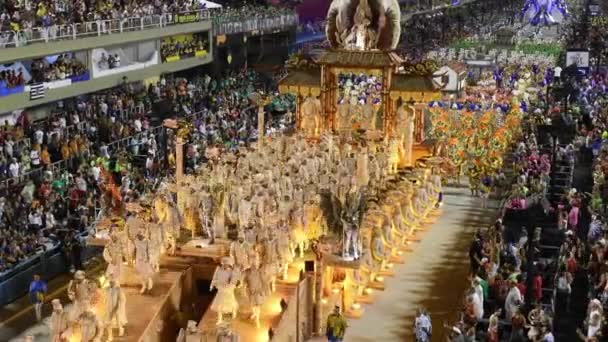 Río Brasil Febrero 2020 Desfile Escuela Samba Unidos Tijuca Marqués — Vídeos de Stock