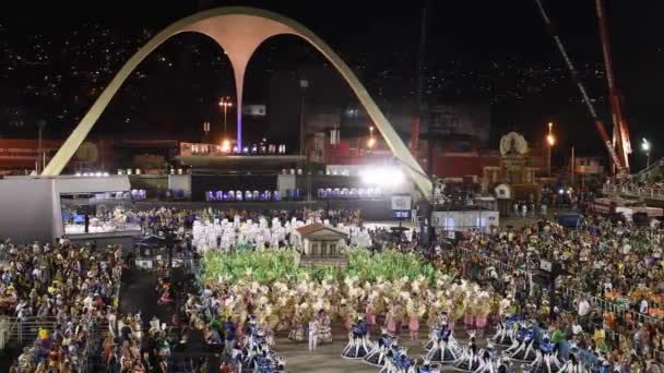 Rio Brasile Febbraio 2020 Sfilata Della Scuola Samba Unidos Tijuca — Video Stock