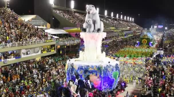 Rio Brazilië Februari 2020 Parade Van Sambaschool Unidos Tijuca Marques — Stockvideo