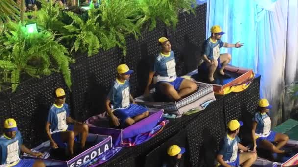 Río Brasil Febrero 2020 Desfile Escuela Samba Unidos Tijuca Marqués — Vídeos de Stock