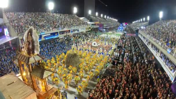 Rio Brazylia Lutego 2020 Parada Szkoły Samba Unidos Tijuca Marques — Wideo stockowe