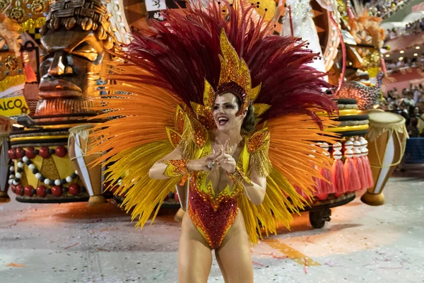 Río Brasil Febrero 2020 Desfile Escuela Samba Grande Rio Marqués —  Fotos de Stock