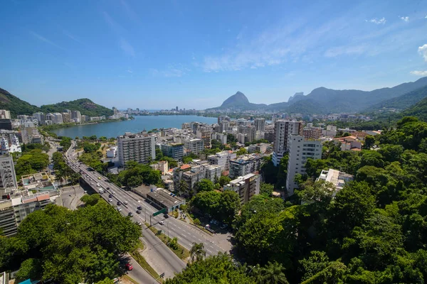 Rio Brasilien Januar 2021 Ansicht Der Lagoa Rodrigo Freitas Einer — Stockfoto