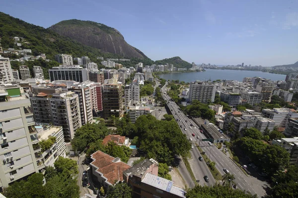 Rio Brasil Janeiro 2021 Vista Lagoa Rodrigo Freitas Importante Cartão — Fotografia de Stock