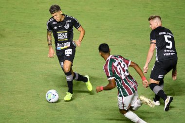 Rio, Brezilya - 24 Ocak 2021: Bruno Nazario Fluminense ve Vasco arasında Brezilya Sao Januario Stadyumu 'nda oynanan karşılaşmada