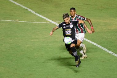 Rio, Brezilya - 24 Ocak 2021: Victor Luis Fluminense ve Vasco arasında Brezilya Sao Januario Stadyumu 'nda oynanan karşılaşmada