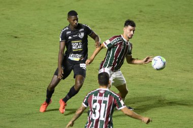 Rio, Brezilya - 24 Ocak 2021: Martinelli ve Matheus Babi Brezilya Sao Januario Stadyumu 'nda düzenlenen Brezilya Şampiyonası' nda Fluminense ve Vasco arasında oynanan karşılaşmada