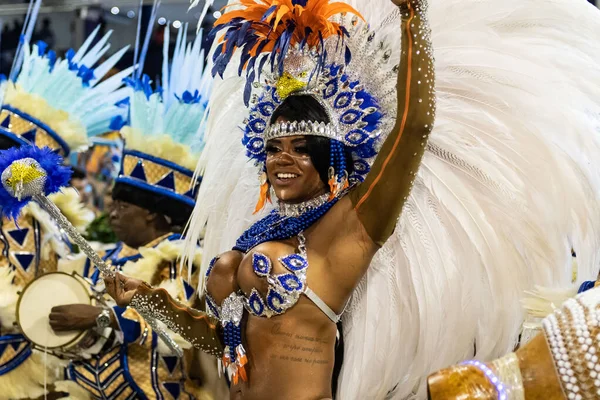 Rio Brasil Fevereiro 2020 Desfile Escola Samba Portela Marques Sapucai — Fotografia de Stock