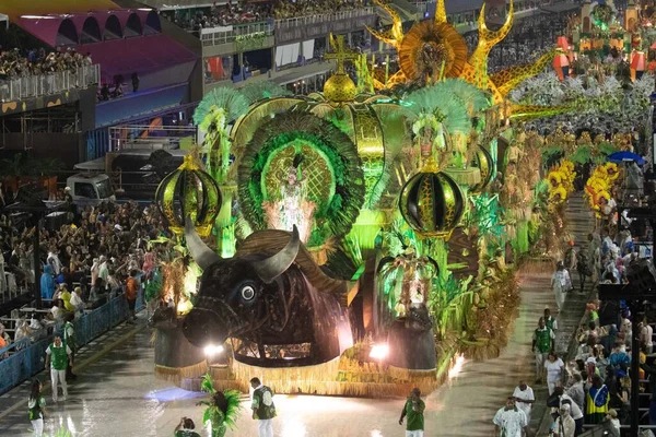 Rio Brasil Fevereiro 2020 Desfile Escola Samba Academicos Santa Cruz — Fotografia de Stock