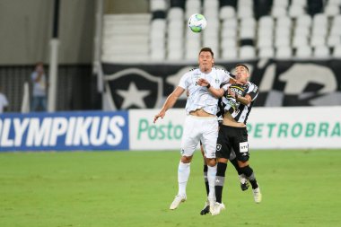 Rio, Brezilya - Şubat 2021: Hugo, Brezilya 'nın Nilton Santos Stadyumu' nda düzenlenen Brezilya Şampiyonası 'nda Botafogo ve Gremio arasında oynanan maçta yer aldı (Engenhao)