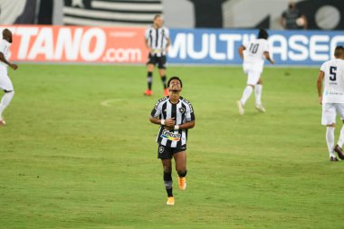 Rio, Brezilya - Mart 07, 2021: Warley oyuncusu Nilton Santos Stadyumu 'nda Carioca Şampiyonası tarafından Botafogo v Resende maçında