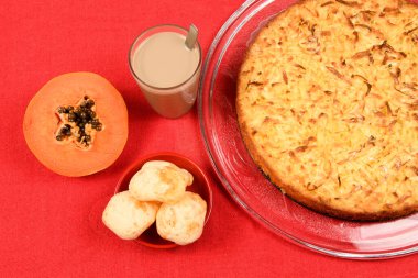 Brezilya Gıda Rehberi - Kahvaltı, sütlü, peynirli ve papaya meyveli kahve