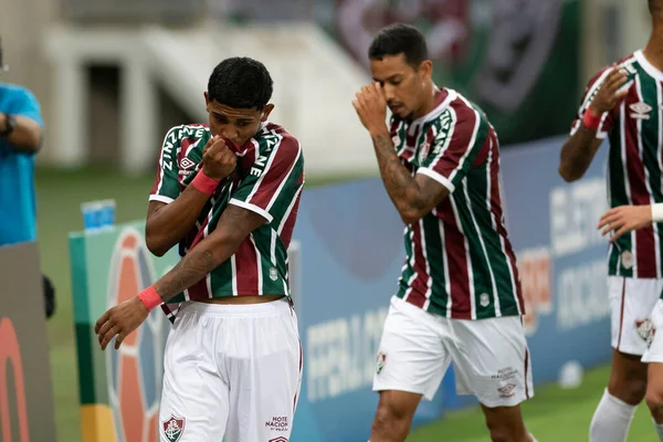 Rio Brasil Abril 2021 Jugador John Kennedy Celebra Partido Entre — Foto de Stock