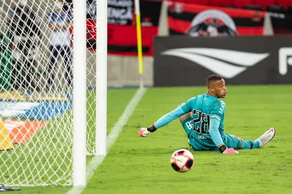 Rio Brasil Abril 2021 Lucao Goleiro Jogo Entre Flamengo Vasco — Fotografia de Stock