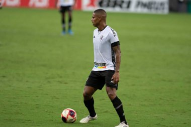 Rio, Brezilya - 17 Nisan 2021: Maracana Stadyumu 'nda Carioca Şampiyonası' ndan Fluminense v Botafogo maçında Rickson oyuncusu