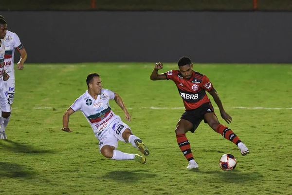 Rio Brasil Abril 2021 Jogador Vitinho Jogo Entre Portuguesa Flamengo — Fotografia de Stock