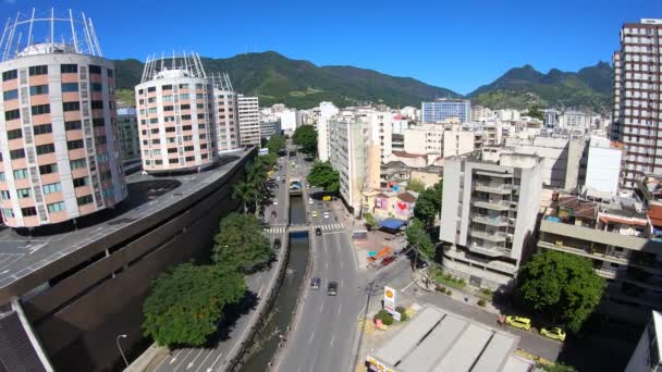Time Lapse Vista Avenida Maracana Con Coches Pasando Barrio Tijuca — Vídeos de Stock