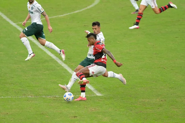 Rio Brésil Mai 2021 Bruno Henrique Flamengo Dans Conflit Balle — Photo