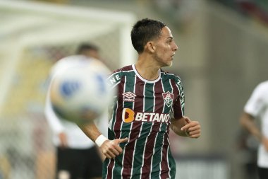 Rio, Brezilya - Haziran 03, 2021: Gabriel Teixeira Fluminense ile Bragantino arasındaki maçta Maracana Stadyumu 'nda oynanan Brezilya Kupası' nın üçüncü turu.