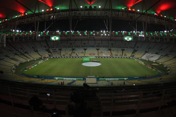 Rio, Brezilya - Haziran 03, 2021: Maracana Stadyumu 'nda oynanan Brezilya Kupası' nda Fluminense ile Bragantino arasındaki maçta Arena Virajı