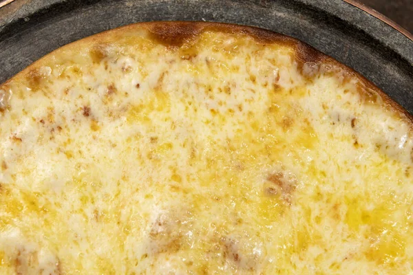 Brazil Mozzarella Pizza Felülnézet — Stock Fotó