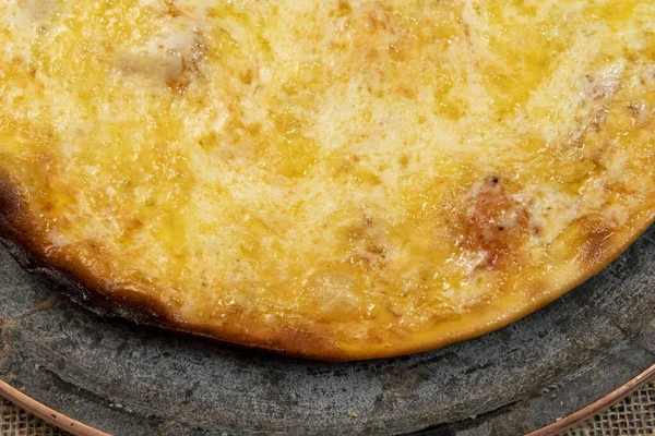 Brasilianische Mozzarella Pizza Von Oben — Stockfoto