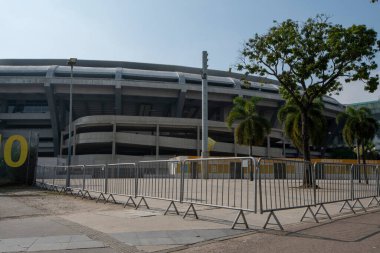 Rio, Brezilya - Temmuz 09, 2020: Maracana 'da açıklanan halkın% 10' u Copa America 2021 finali için bu cumartesi Maracana 'da Brezilya ve Arjantin arasında gerçekleştirilecek.