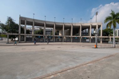 Rio, Brezilya - Temmuz 09, 2020: Maracana 'da açıklanan halkın% 10' u Copa America 2021 finali için bu cumartesi Maracana 'da Brezilya ve Arjantin arasında gerçekleştirilecek.
