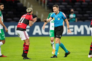 Rio, Brezilya - 11 Temmuz 2021: Paulo Cesar Zanovelli Flamengo 2 - 1 Chapecoense maçında Brezilya Şampiyonası 'nın 11. turu (serie A)