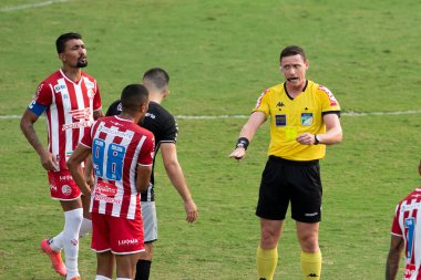 Rio, Brezilya - 18 Temmuz 2021: Ramon Abatti Abel hakem, Sao Januario Stadyumu 'nda oynanan karşılaşmada Vasco 1' e karşı 1 Nautico 12.
